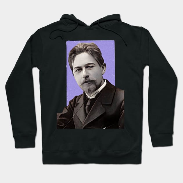 Russian Writer Anton Chekhov illustration Hoodie by Litstoy 